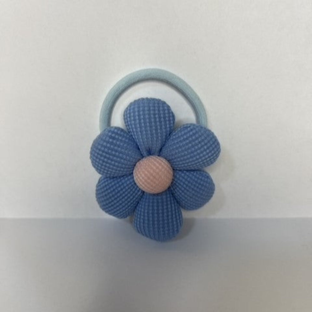Hårelastik med Håndlavede Blomst, lyseblå