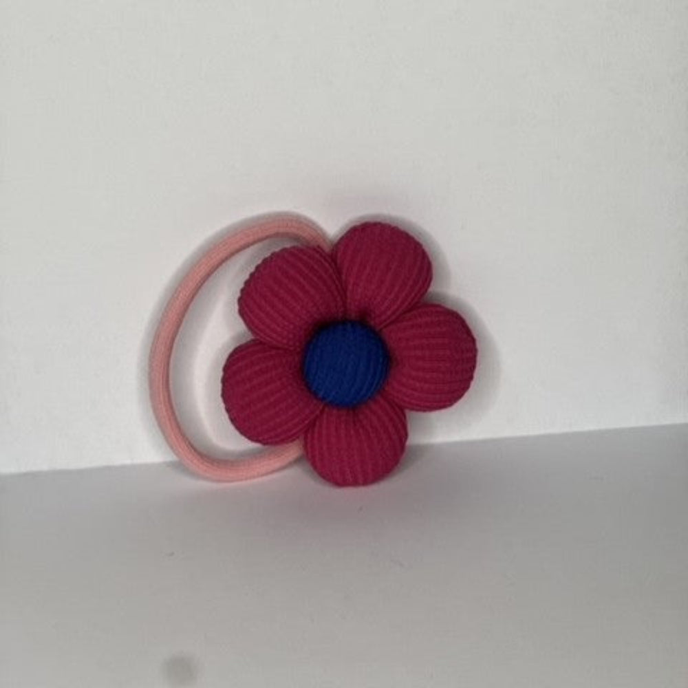 Hårelastik med Håndlavede Blomst, pink
