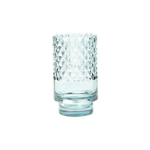 Fyrfad/lysestage - Blå - Glas