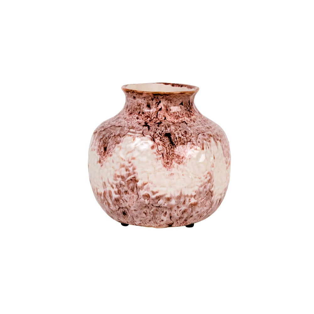 Vase - Rosa/hvid - Keramik - Speedtsberg