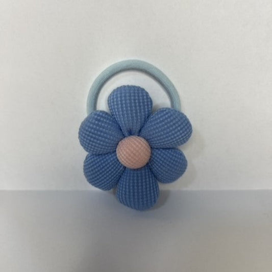 Hårelastik med Håndlavede Blomst, lyseblå