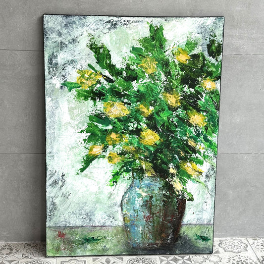 Maleri - Blomster i Vase