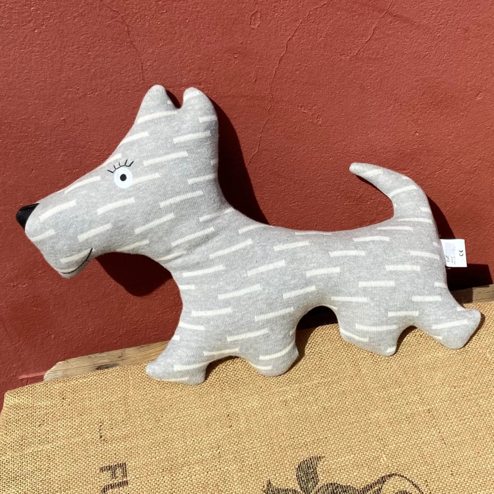 Krammebamse - Hund med streger - Grå og hvid